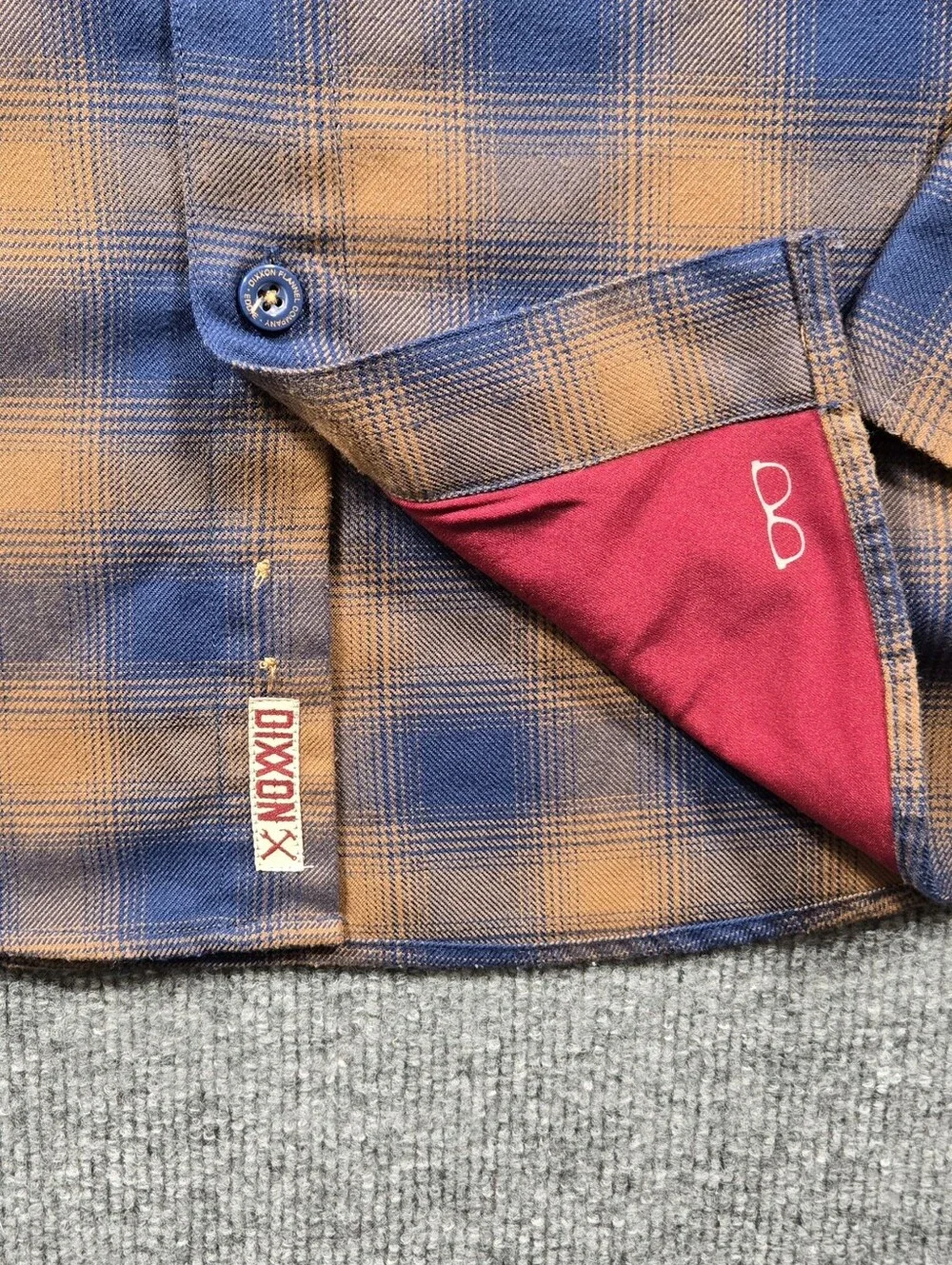 Dixxon Flannel The Eddie 10th Anniversary Blue Brown Plaid Shirt Men's Medium